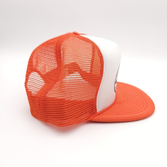 Vintage Salt Lake County Fish & Game Snapback Mesh Trucker‎ Orange Hat Rope Cap - Picture 3 of 6